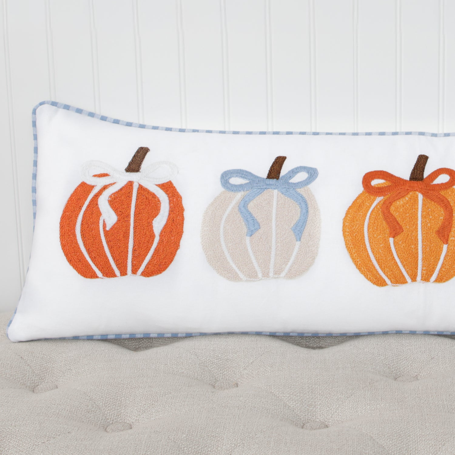 Pumpkins with Bows Long Pillow