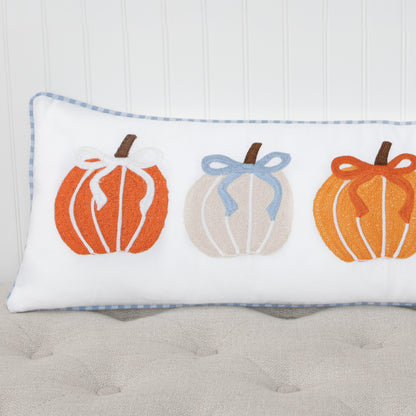 Pumpkins with Bows Long Pillow