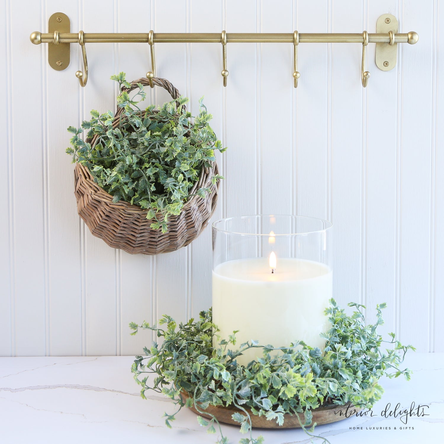 Set of 2 Round Willow Baskets - Interior Delights