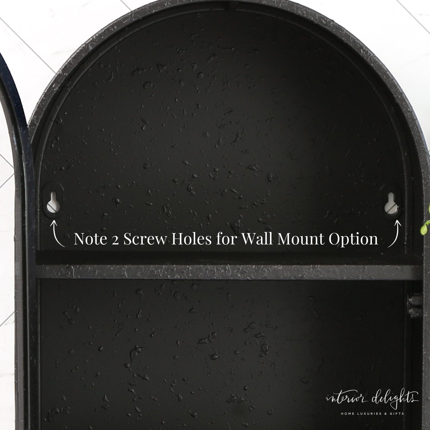 Textured Metal Wall Cabinet with Glass Door- Choice of 2 colors