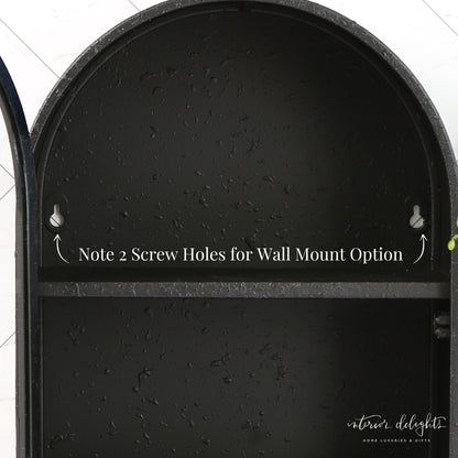Textured Metal Wall Cabinet with Glass Door- Choice of 2 colors