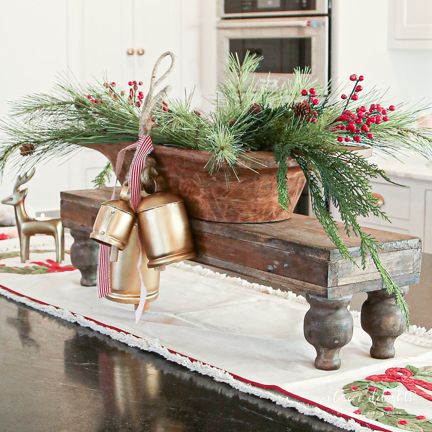 Rustic Footed Wood Riser - Interior Delights