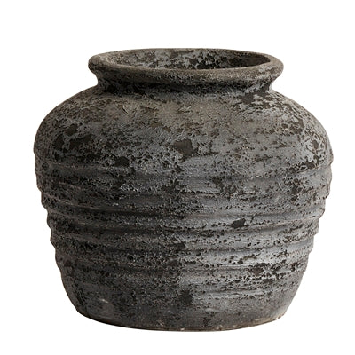 12” Metallic Black Vase