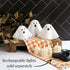 Terracotta Ghost Votives, Set of 3 - Interior Delights