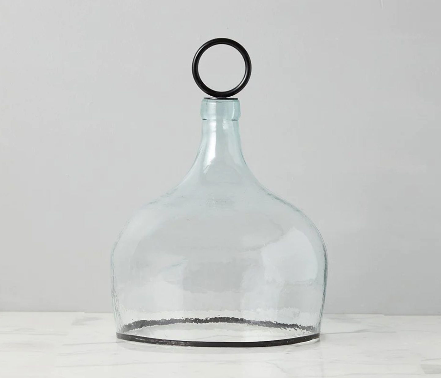 Large Hand Blown Cloche with Circle Top
