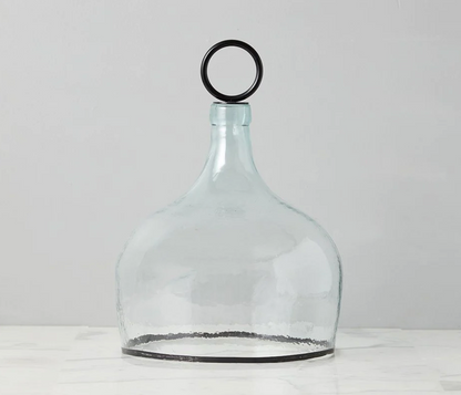 Large Hand Blown Cloche with Circle Top