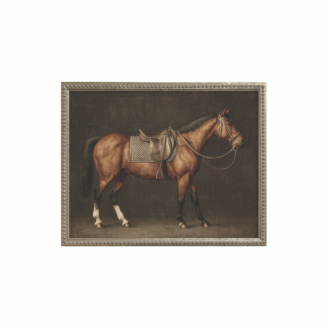 16x20 Silver Bead Horse Series (Set of 6)