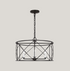 Stephanie - Aged Iron Drum Chandelier - Interior Delights