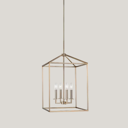 Patrick - 4 Light Medium Chandelier - Satin Brass - Interior Delights