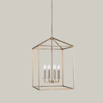 Patrick - 4 Light Medium Chandelier - Satin Brass - Interior Delights