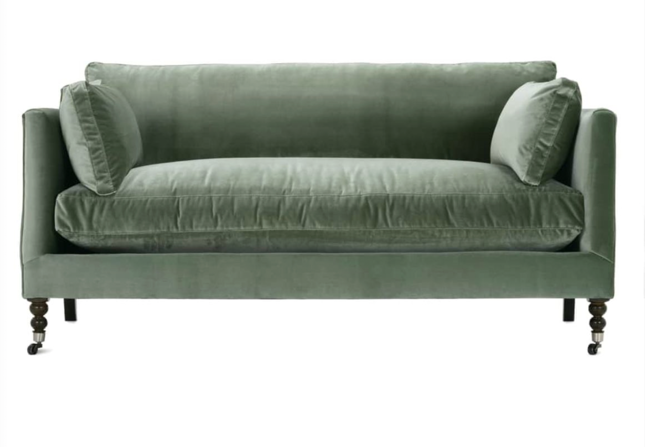 71” Madeline Sofa - Antiqued Moss Velvet