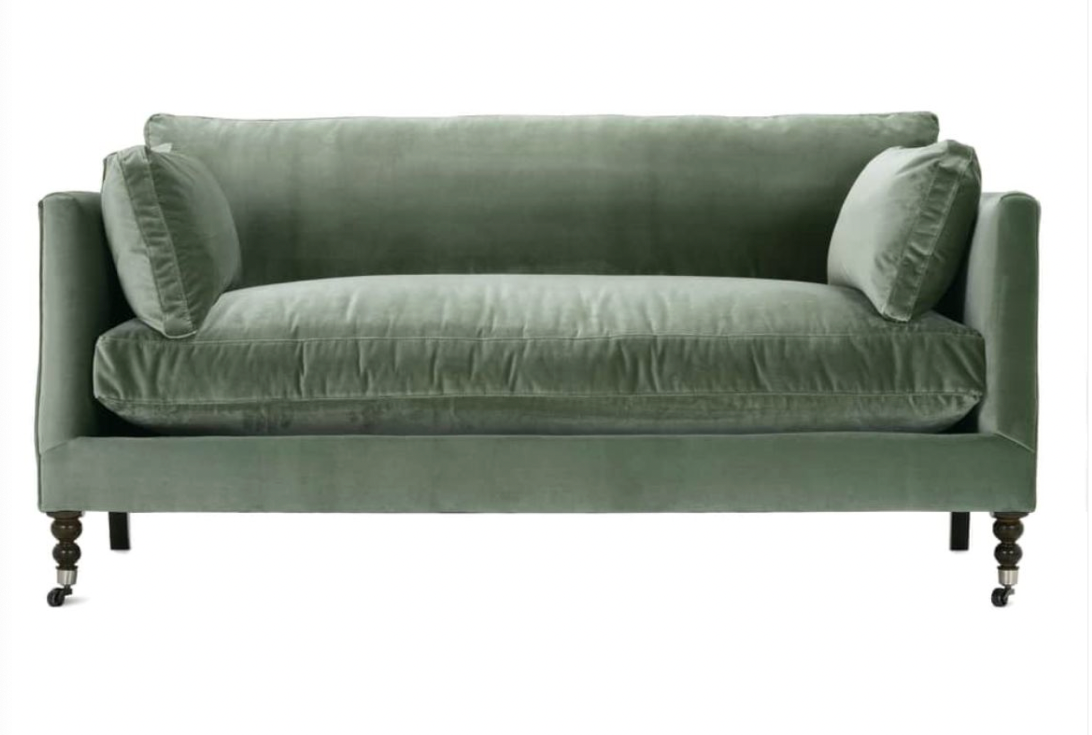 71” Madeline Sofa - Antiqued Moss Velvet