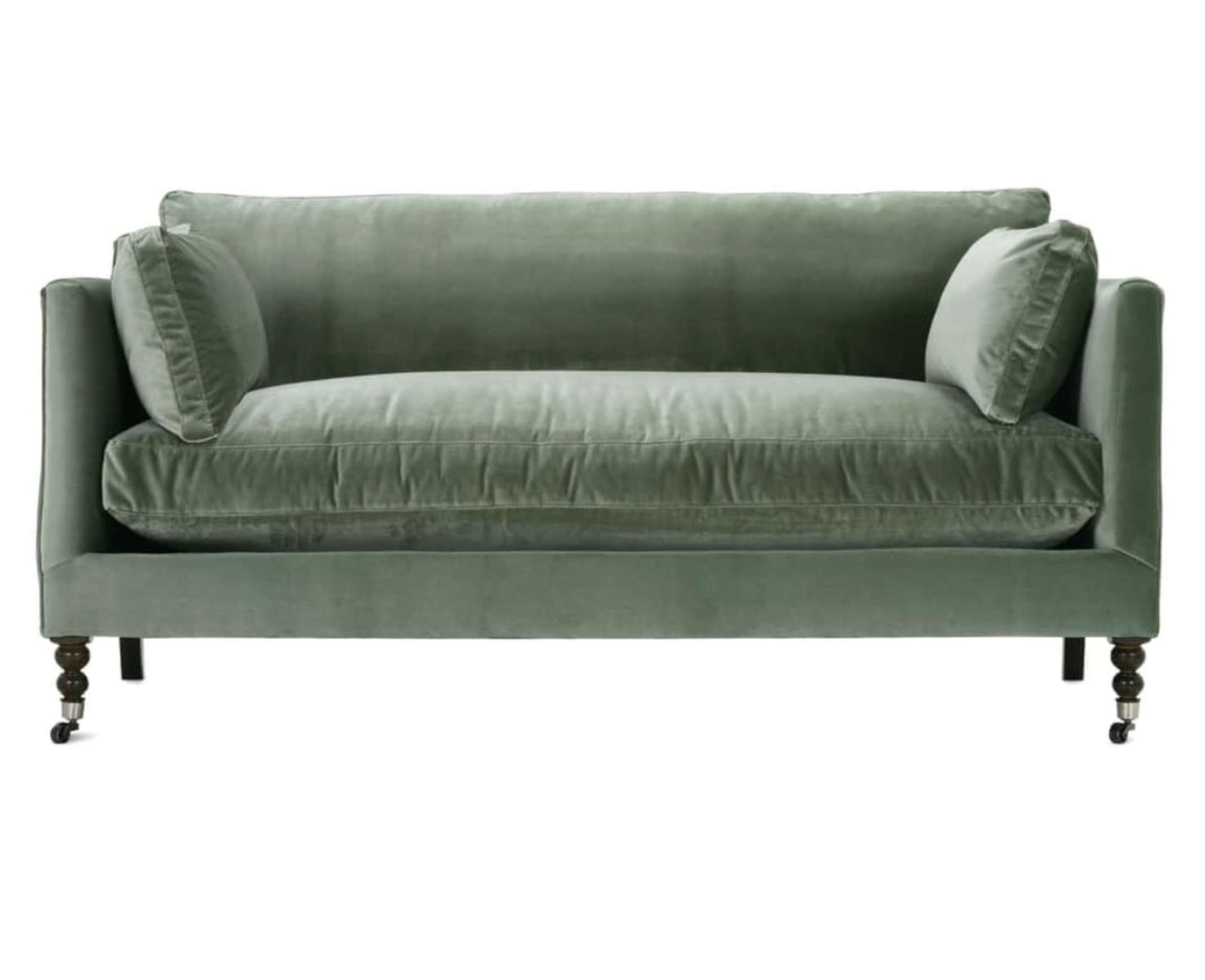 71” Madeline Sofa - Antiqued Moss Velvet