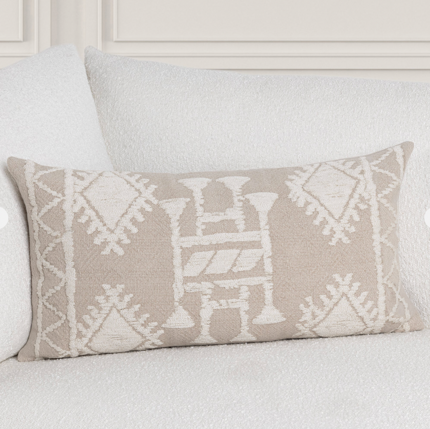 Set of 2 - Lumbar Pillow 14" x 26" Decorative Accent Pillow - Interior Delights