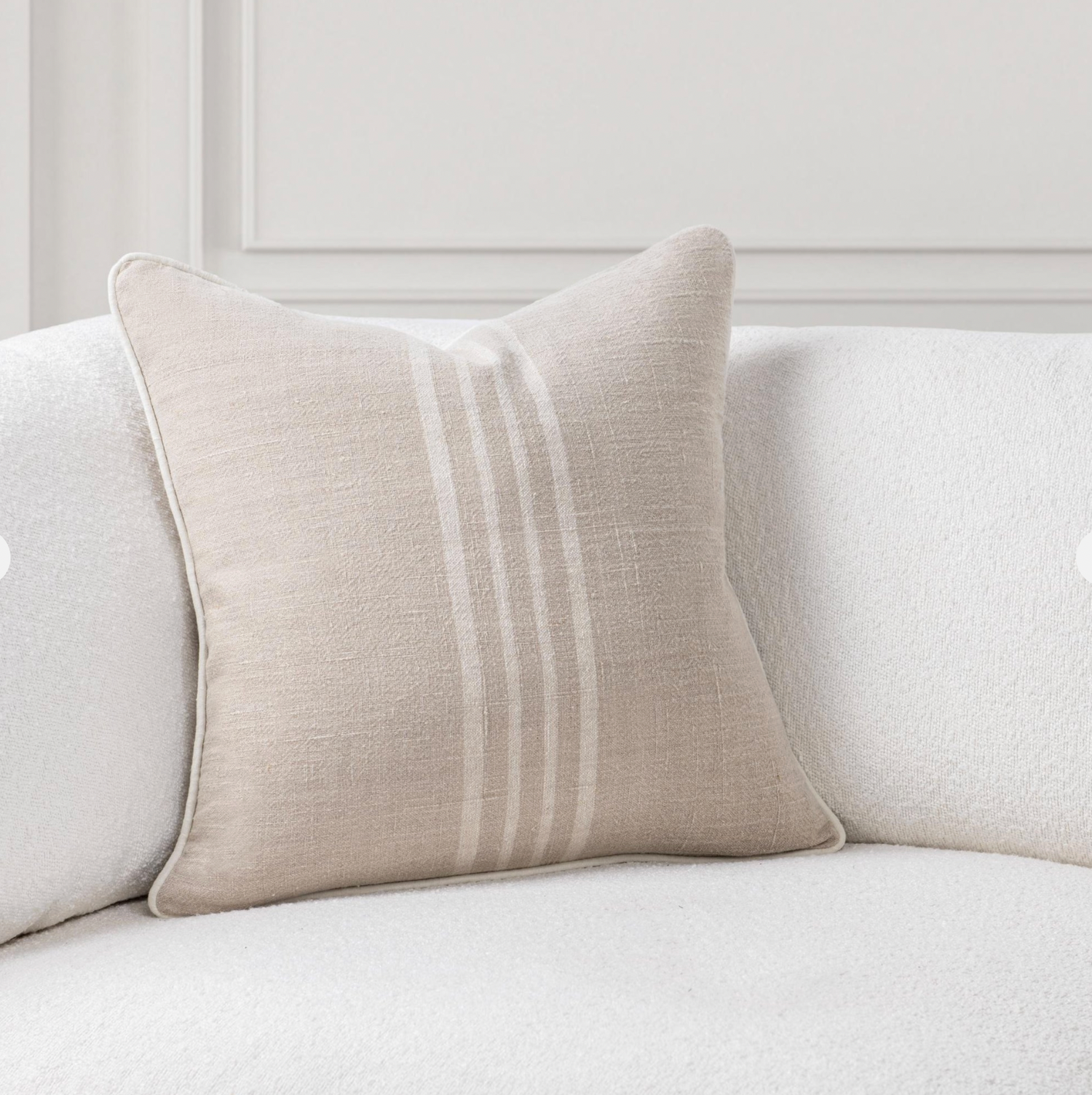 Set of 2 - Eleanor Lumbar 14" x 26" - Natural/Ivory Accent Pillow - Interior Delights