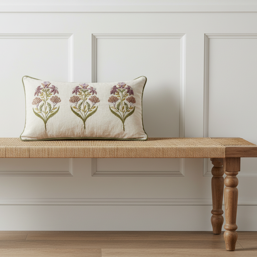 Set of 2 - Belcourt lumbar 14" x 26" - Accent Pillow - Interior Delights