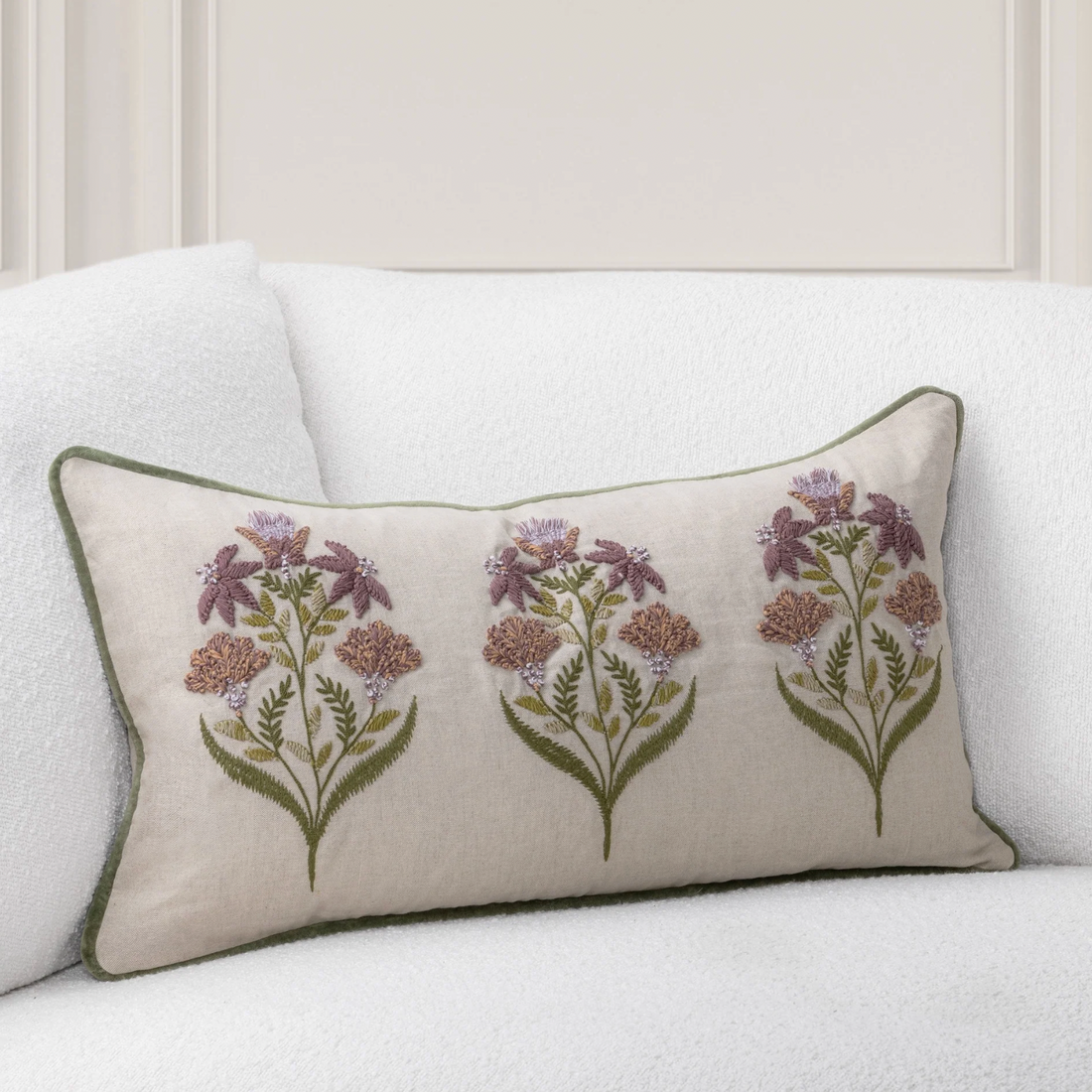 Set of 2 - Belcourt lumbar 14" x 26" - Accent Pillow - Interior Delights