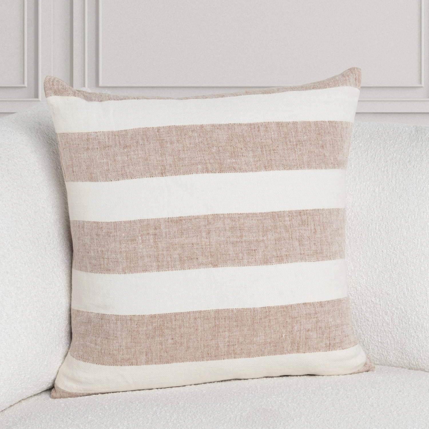 Set of 2 - Eleanor 22" x 22" - Natural/Ivory Accent PiIllow - Interior Delights
