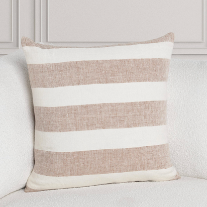 Set of 2 - Eleanor 22" x 22" - Natural/Ivory Accent PiIllow - Interior Delights
