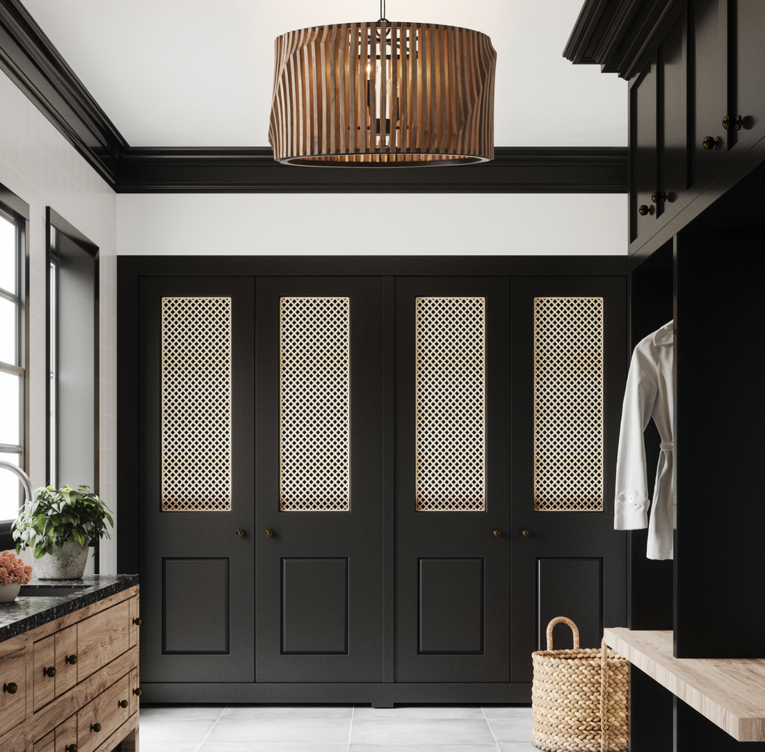 Monica - Small Wood 4 Light Pendant Chandelier