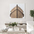 Driftwood Ship Bow art in soft brown tones, available in large size 41.25 x 41.25 inches.