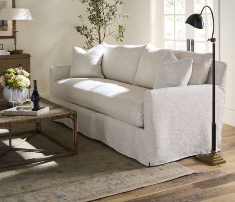 89&quot; Lilah Bench Slipcovered Express Sofa