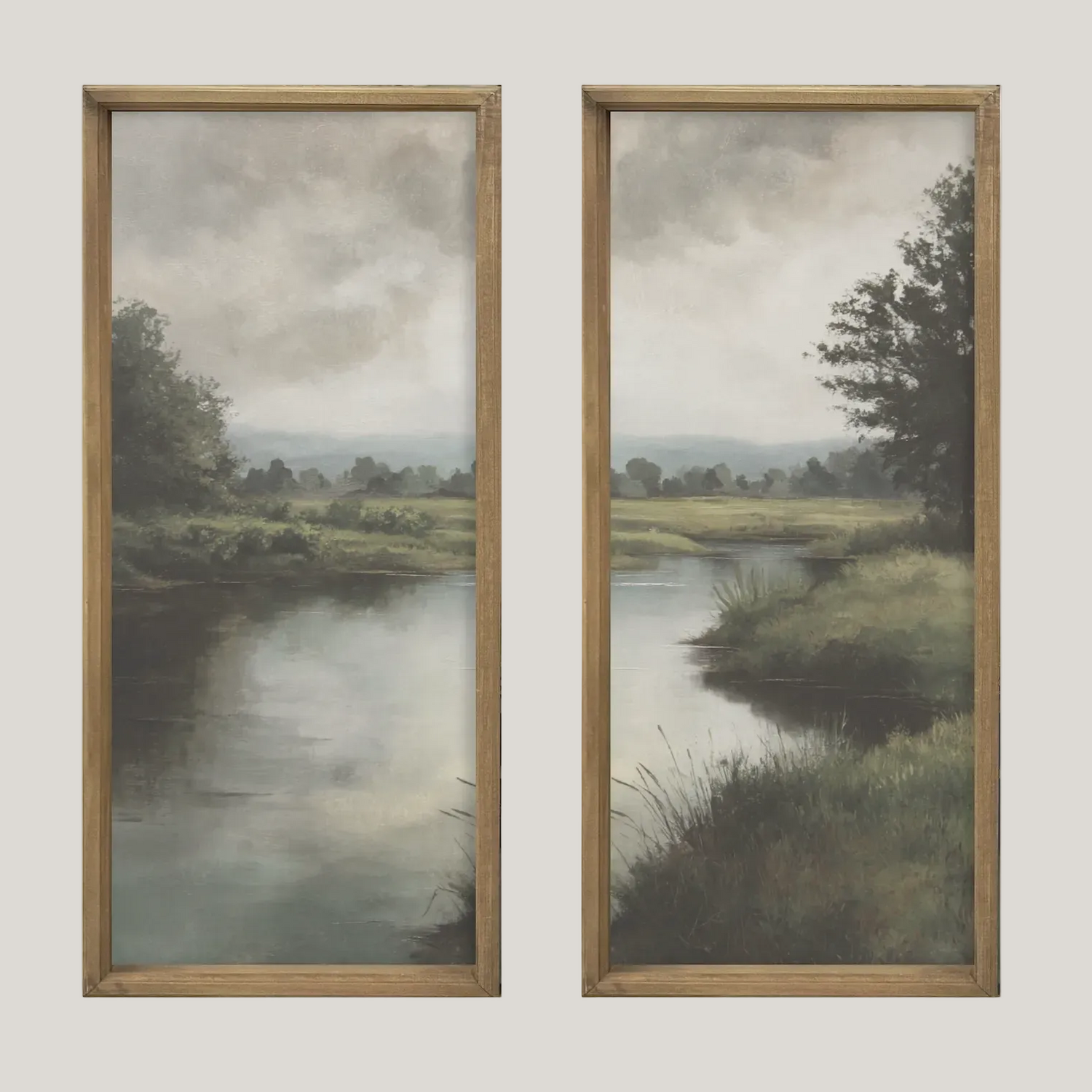 20x48 Creekside Diptych set of 2