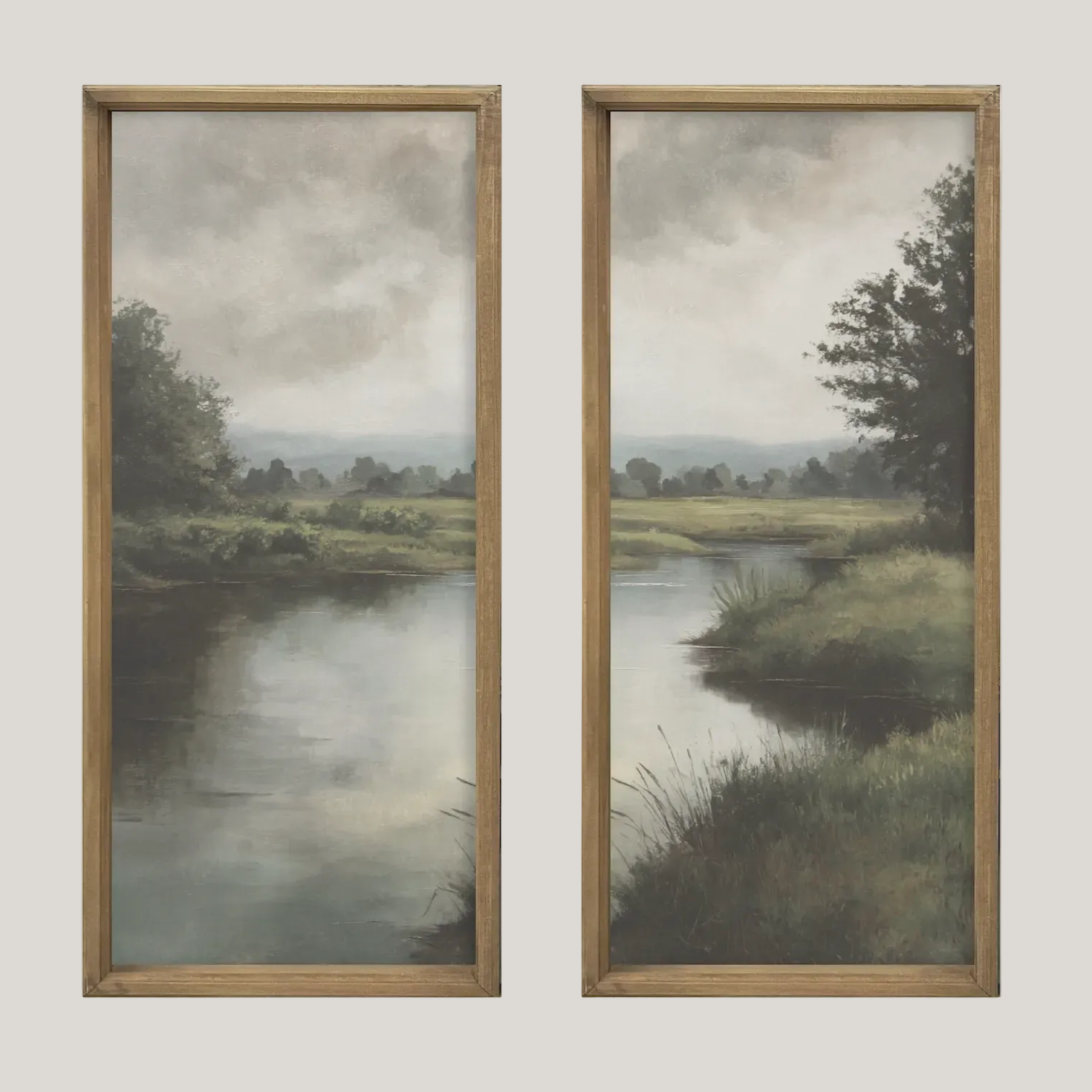 20x48 Creekside Diptych set of 2