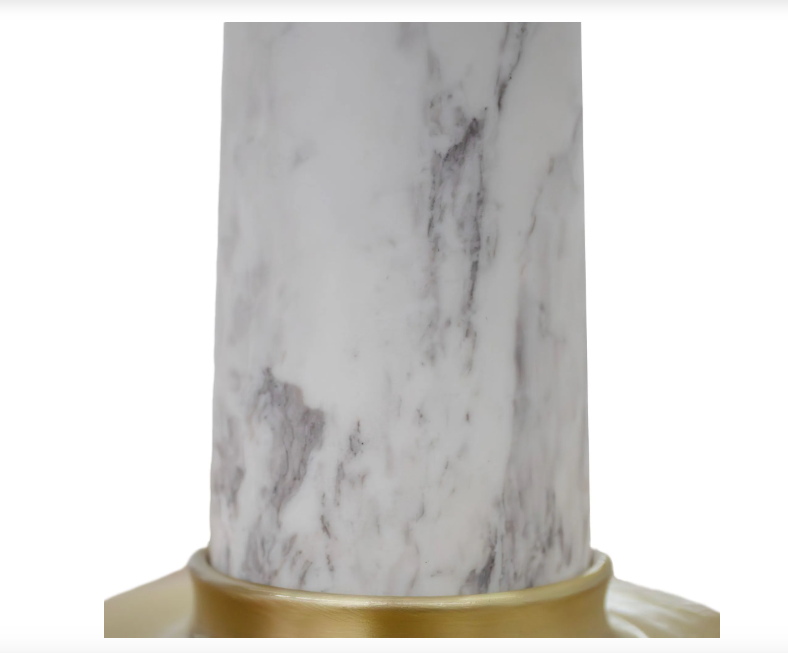 Gray and White Marble Lamp