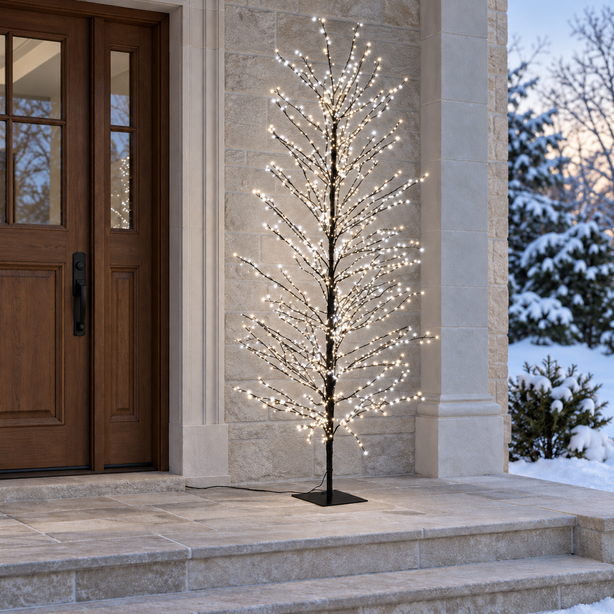 Large Full Trunk Sparkle Tree - BASKETS NOT INCLUDED - Interior Delights