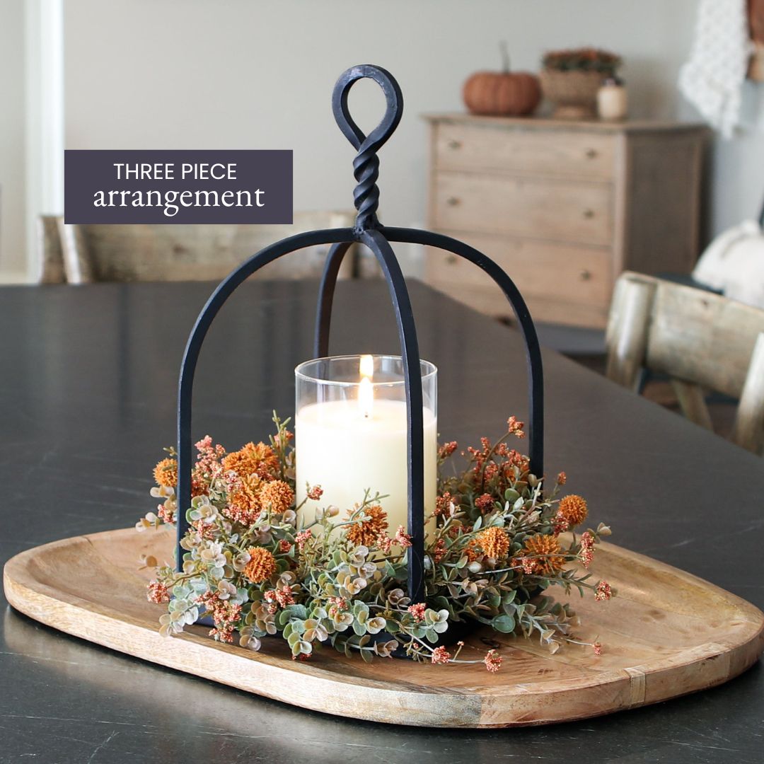 Fall Twisted Top Lantern Arrangement