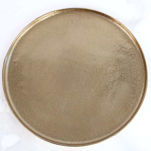 16.5" Gold Round Tray - Interior Delights