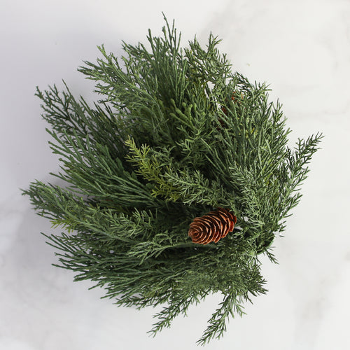 Advent Greens Pouf- 11in - Interior Delights