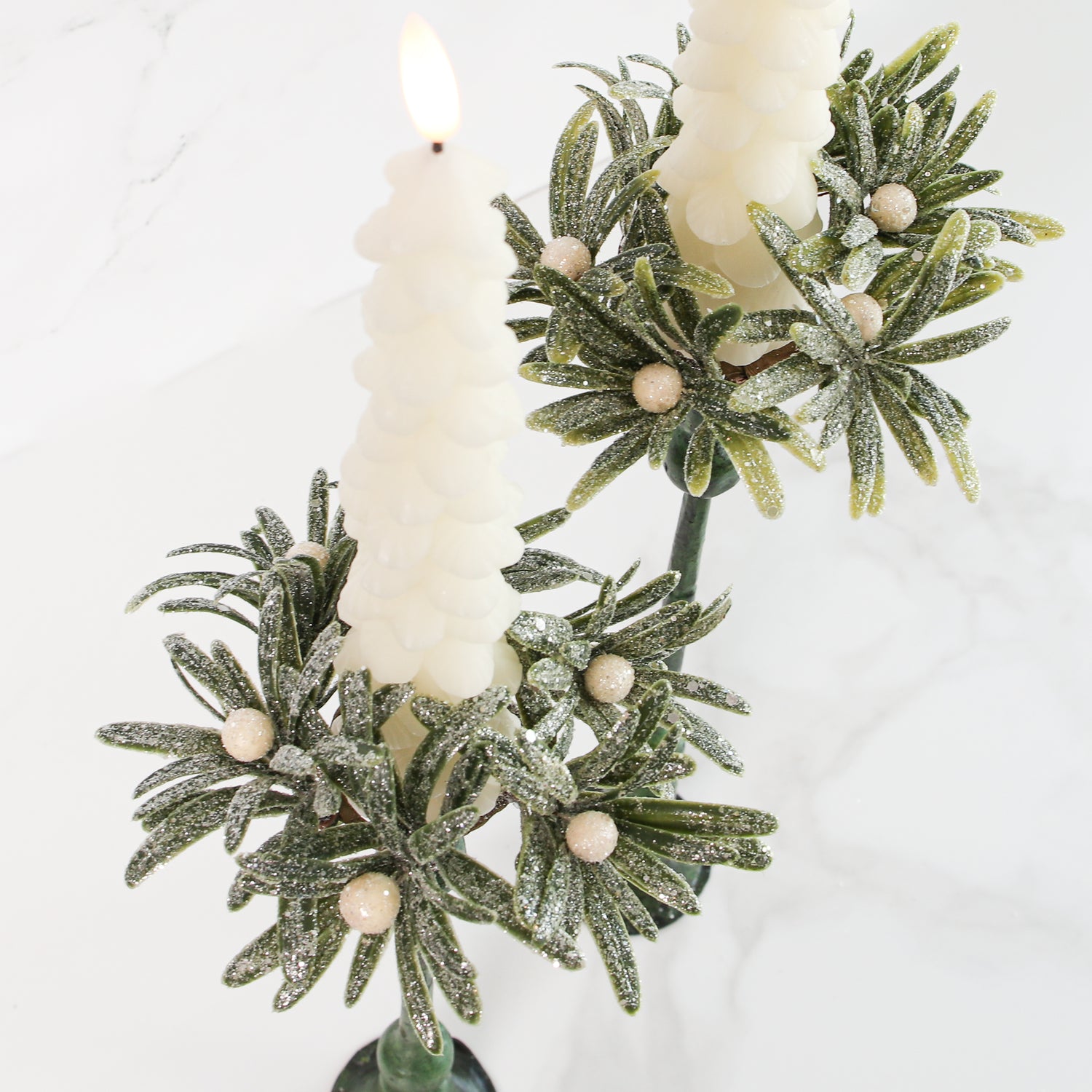 4&quot; Frosted Mistletoe Mini Ring