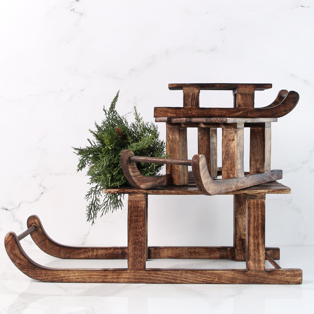 Set of 3 Mango Wood Sleds