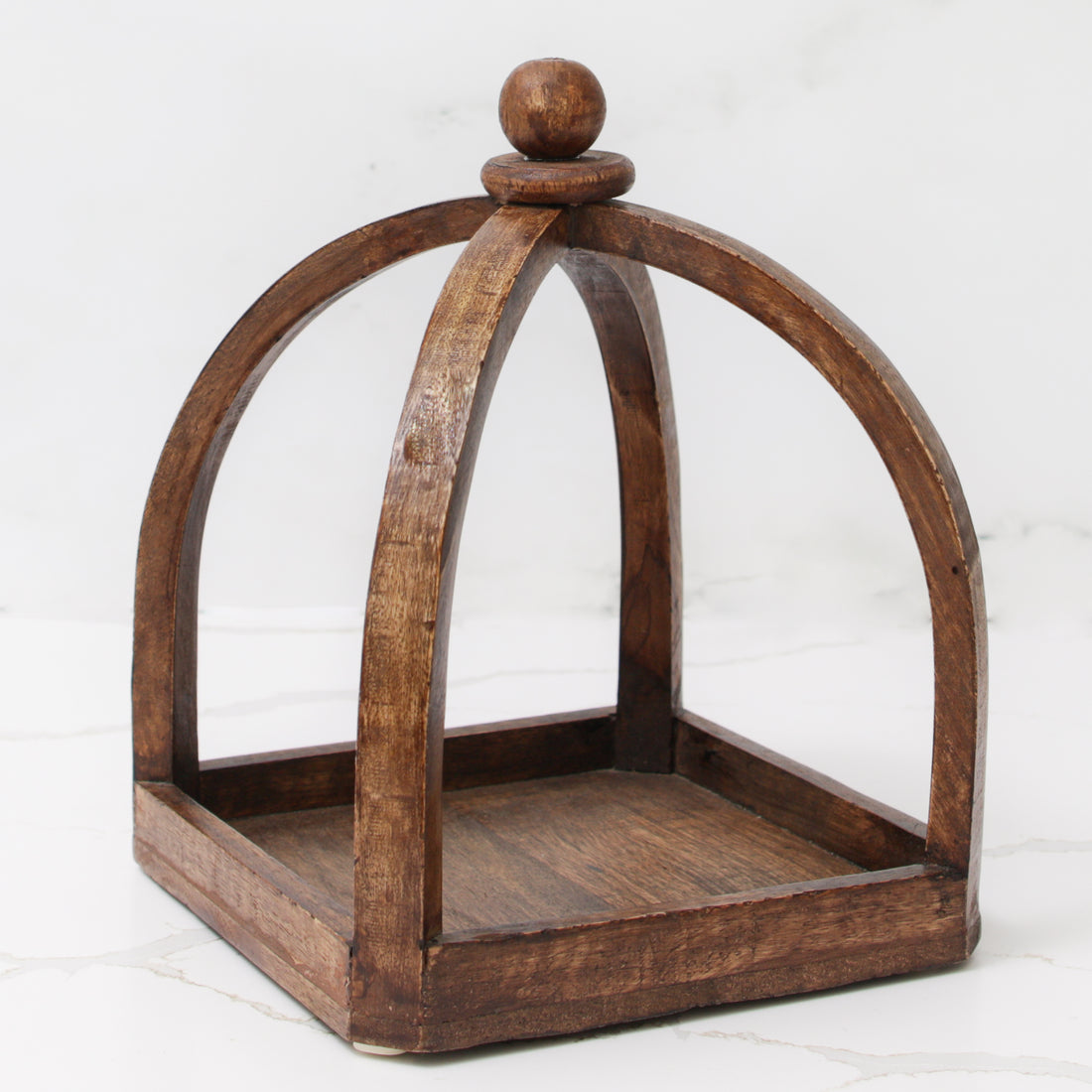 Dark Wood Square Lantern