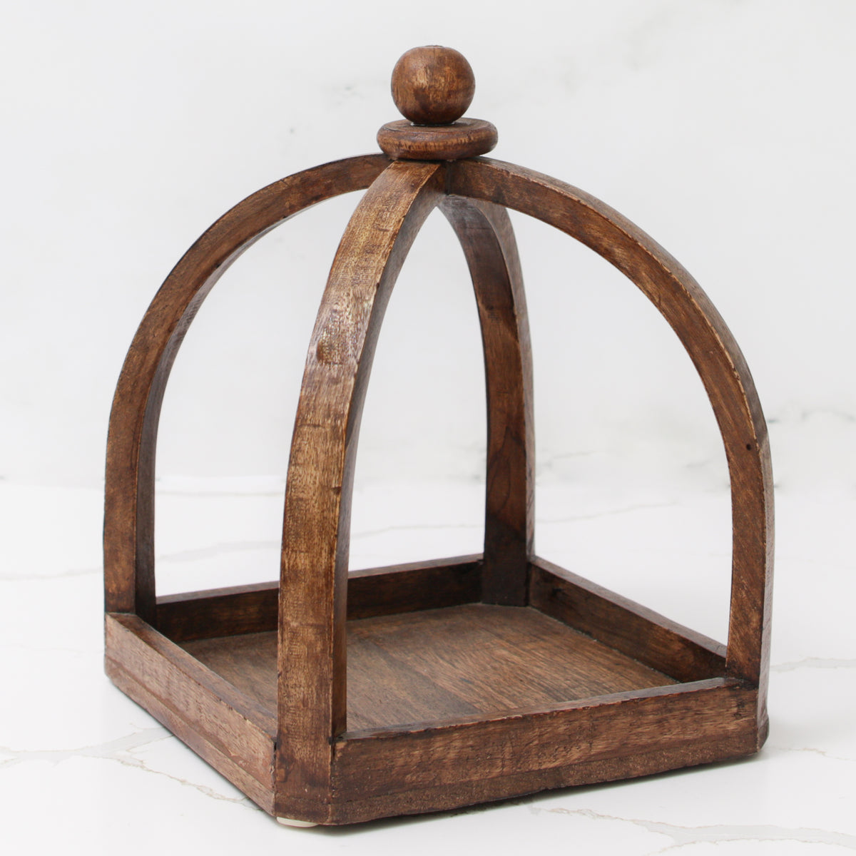 Dark Wood Square Lantern
