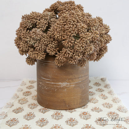 9” Brown Line Vase