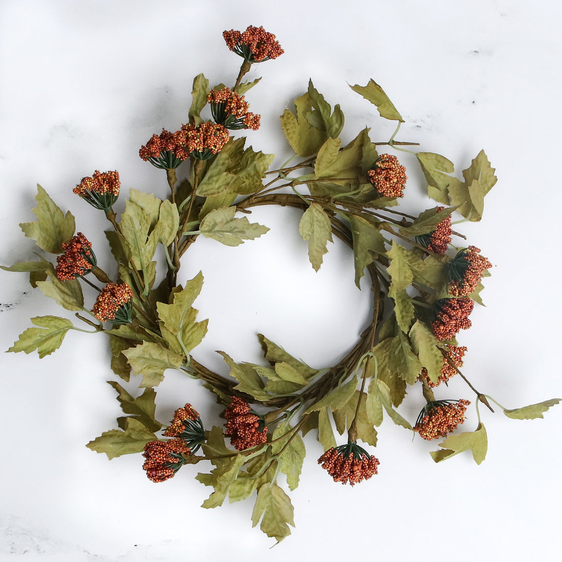 Orange Cluster Candle Ring