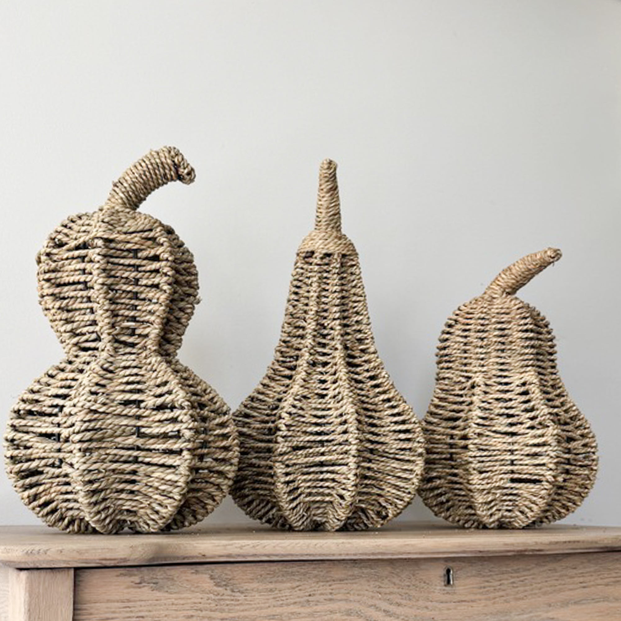 Woven Vine Gourds, Set of 3
