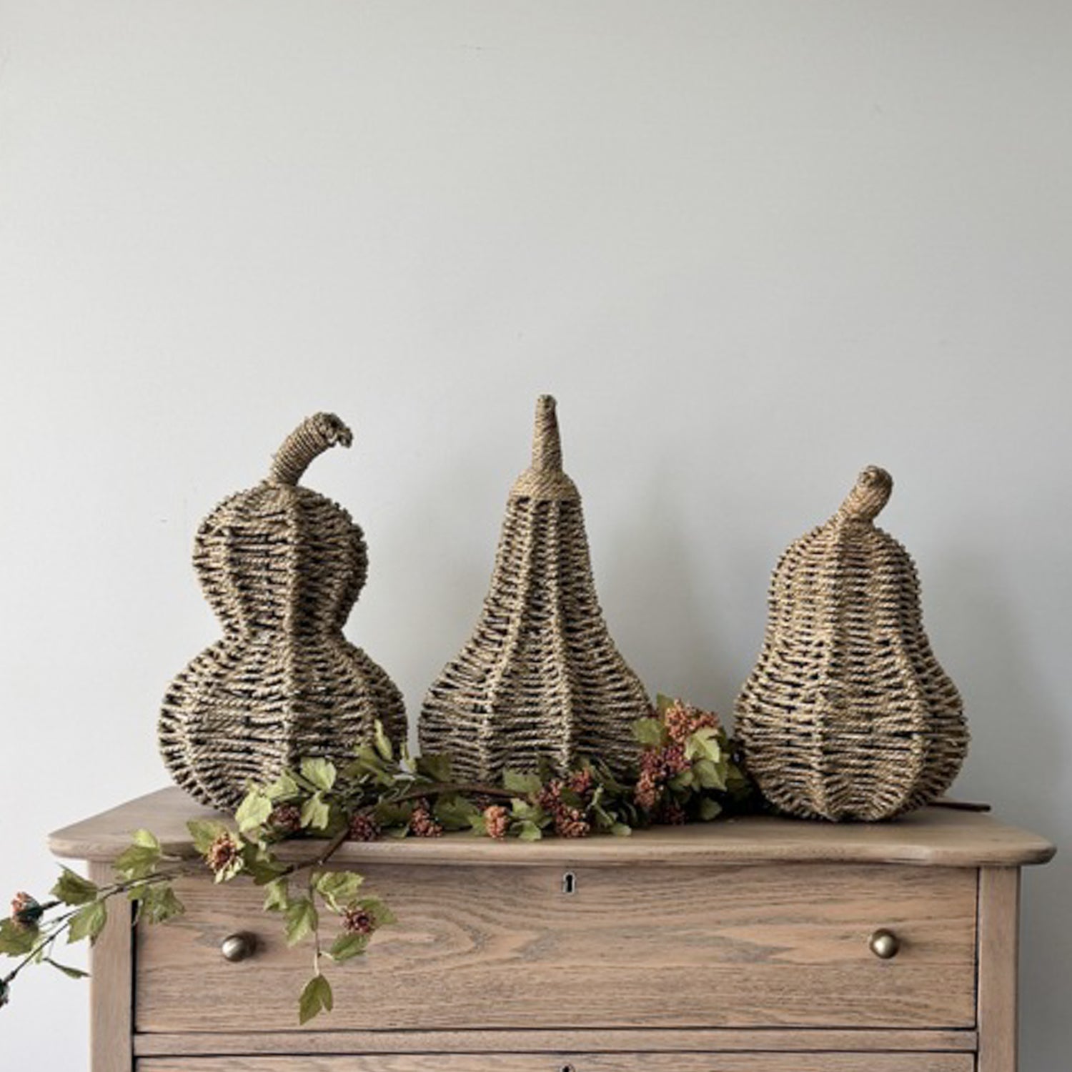 Woven Vine Gourds, Set of 3