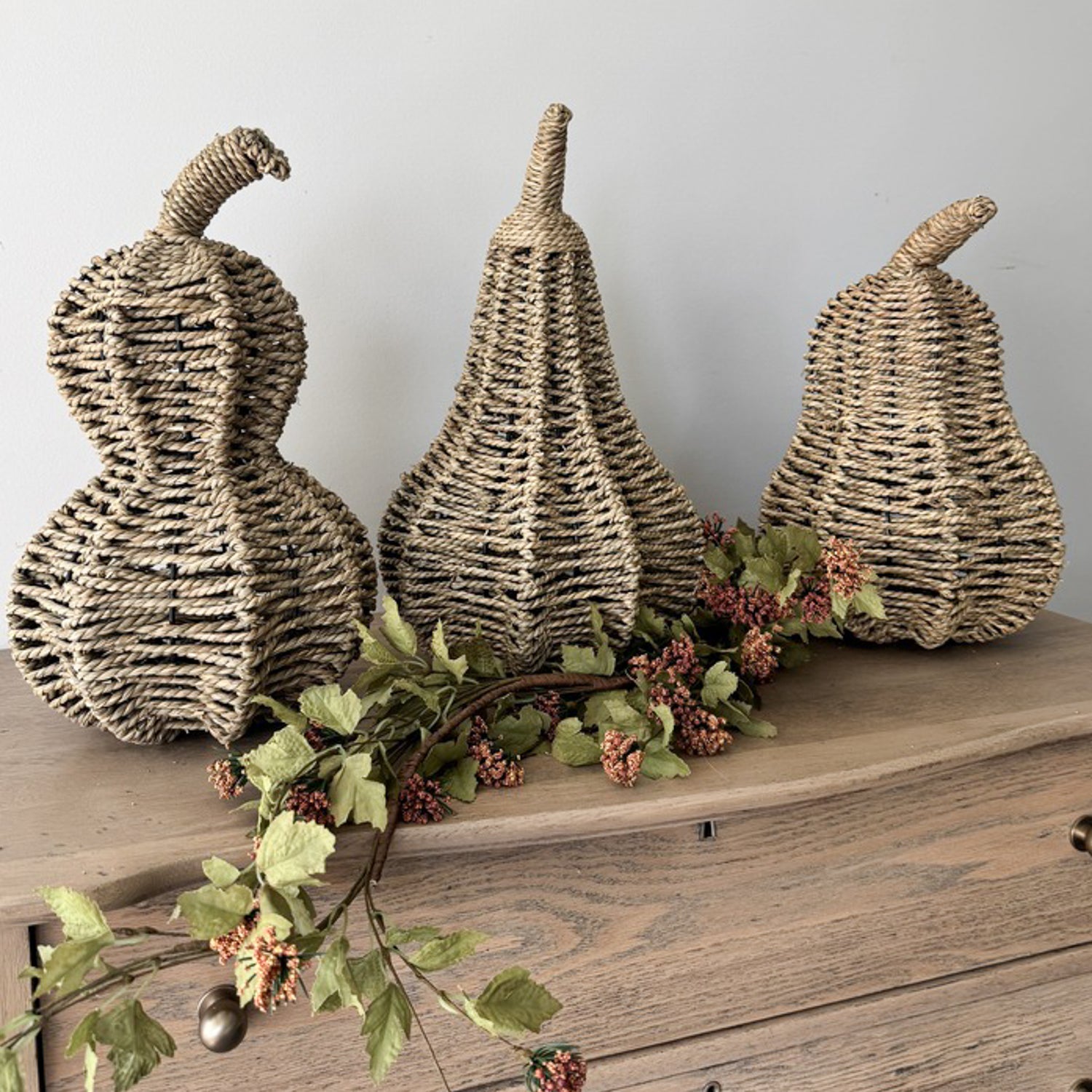 Woven Vine Gourds, Set of 3