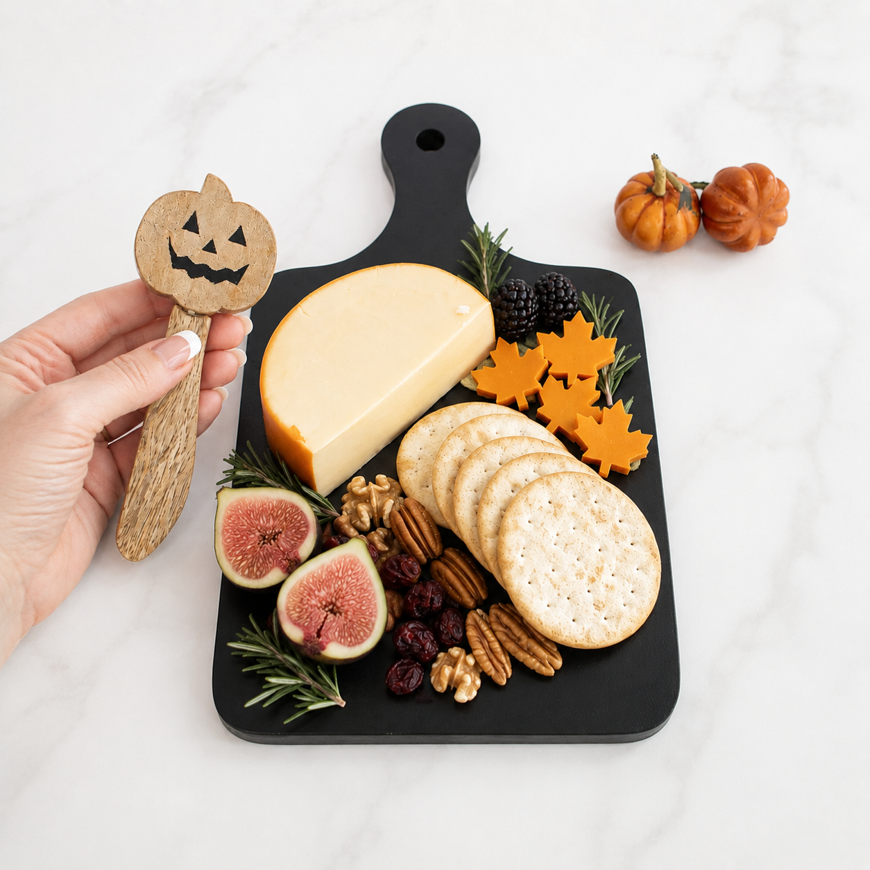 Black Board with Pumpkin Spreader