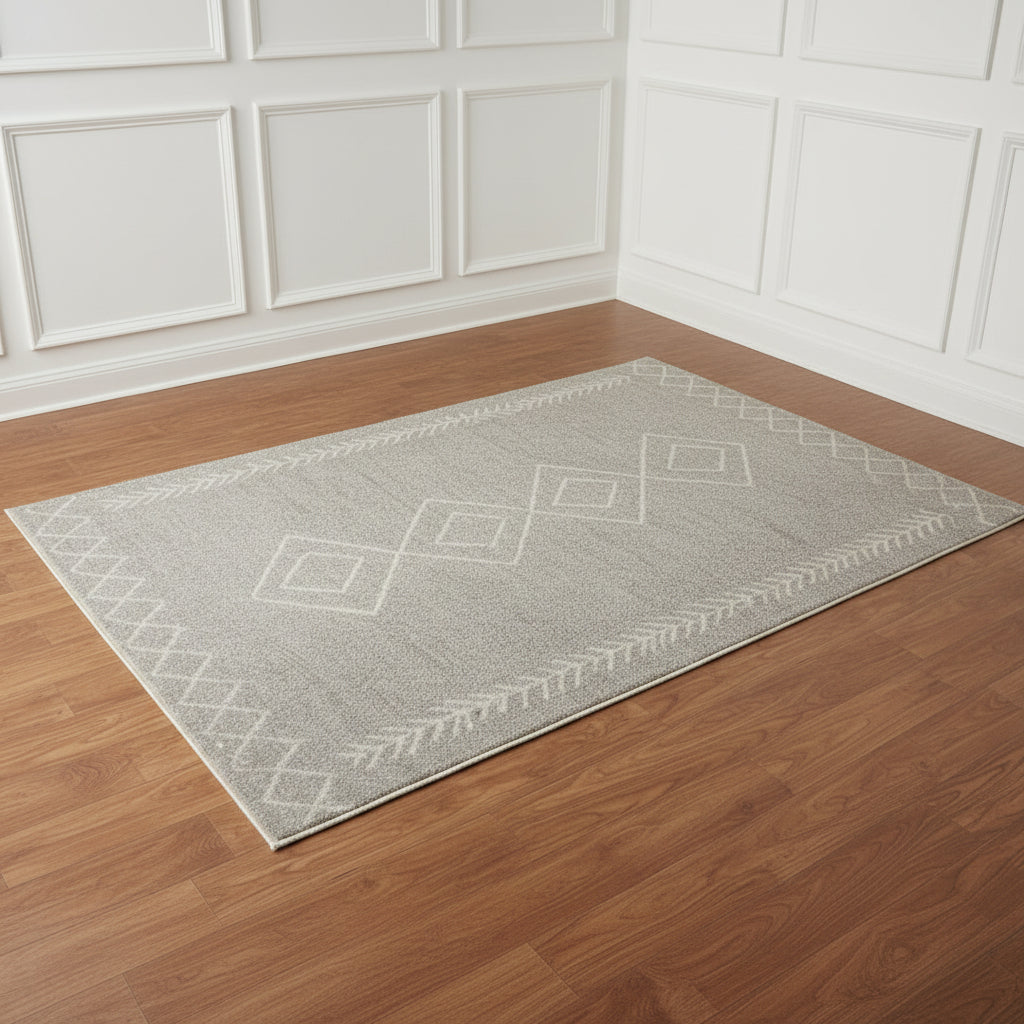 Jasmine Gray / Beige Rug - Interior Delights