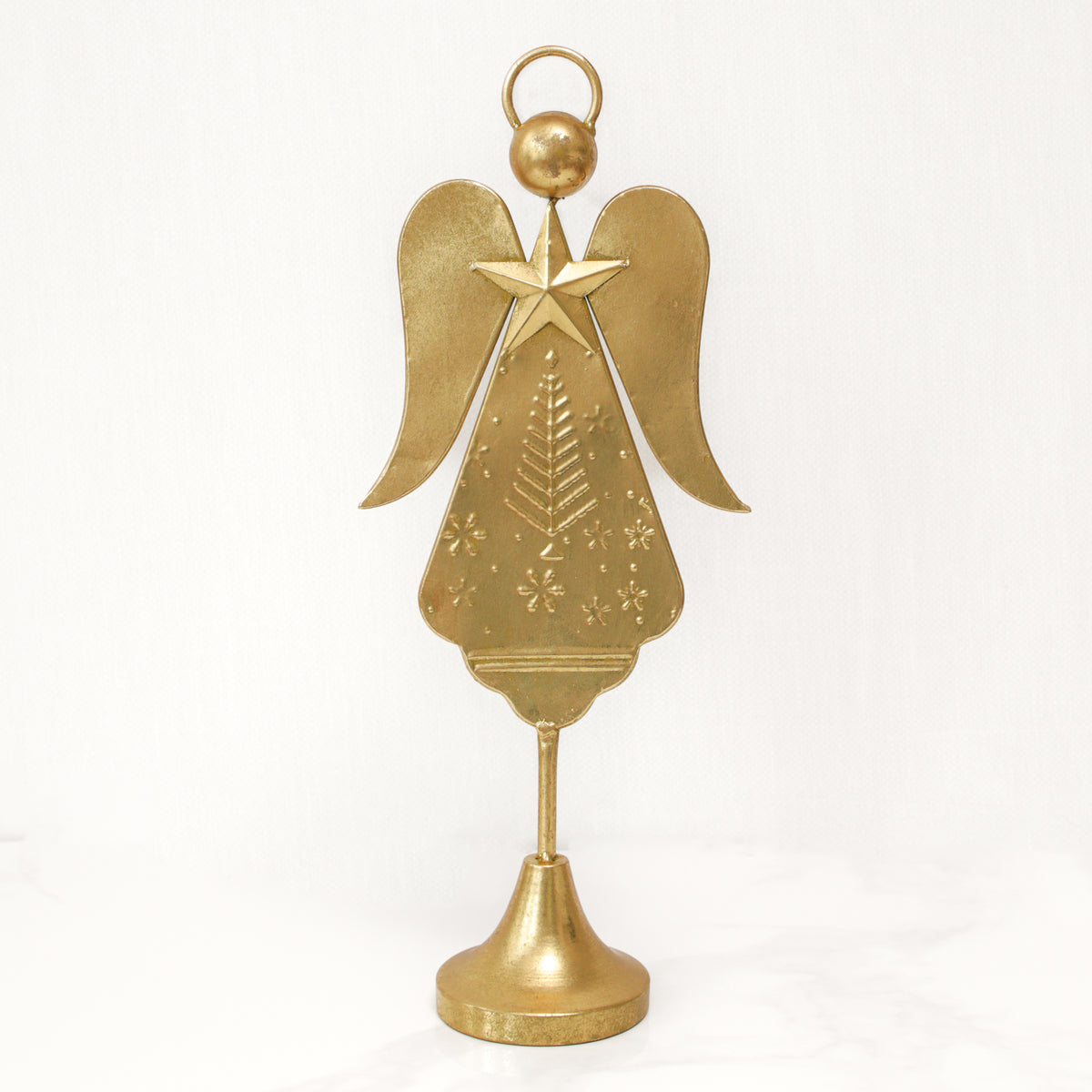 Vintage Gold Angel on Stand - Interior Delights
