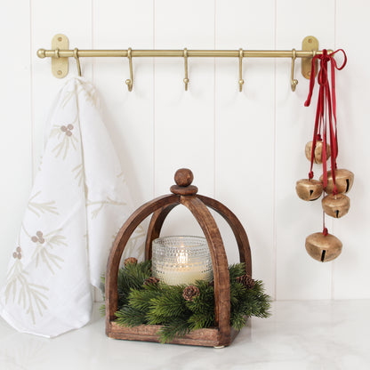 12" Fir Wreath with Pinecones