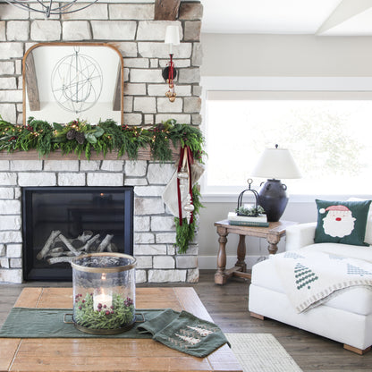 Green Knit Santa Pillow - Interior Delights