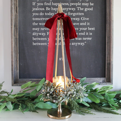 25" Gold Tree Pillar Holder