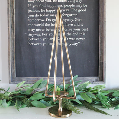 25" Gold Tree Pillar Holder