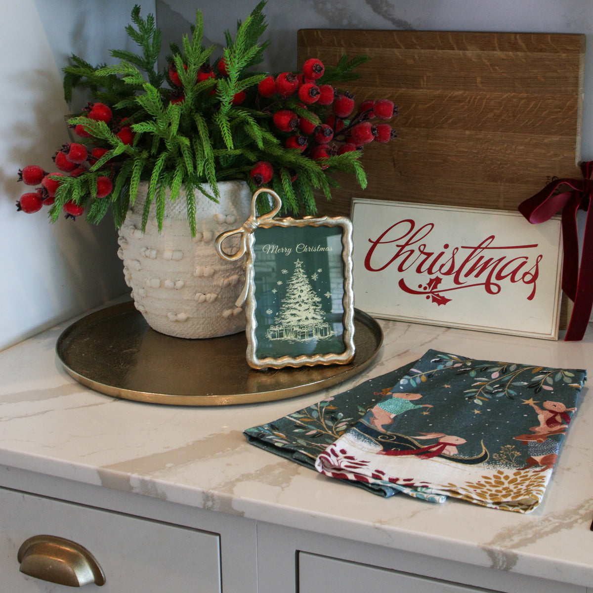 Large Gold Ribbon Photo Frame - Interior Delights